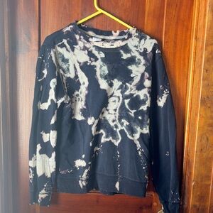 Nike Black and White Tie-Dye Sweatshirt